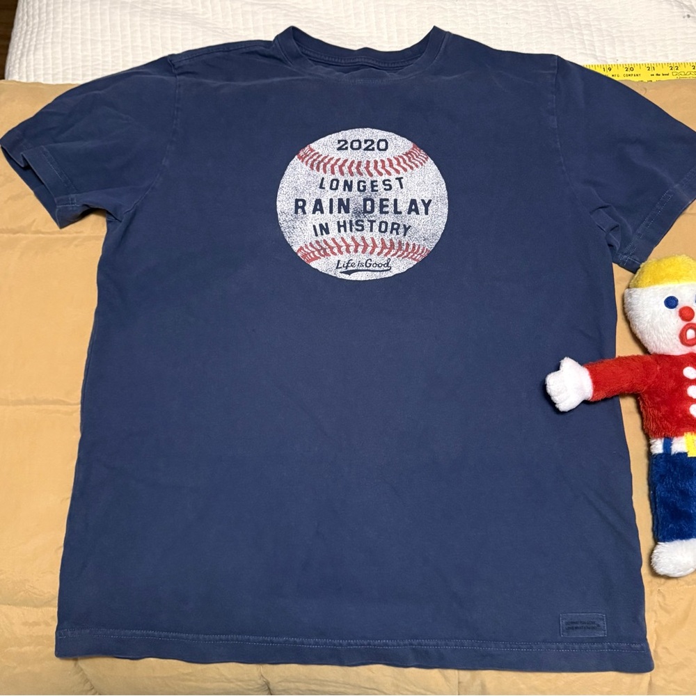 Life Is Good Men’s Navy Baseball COVID Graphic Tee